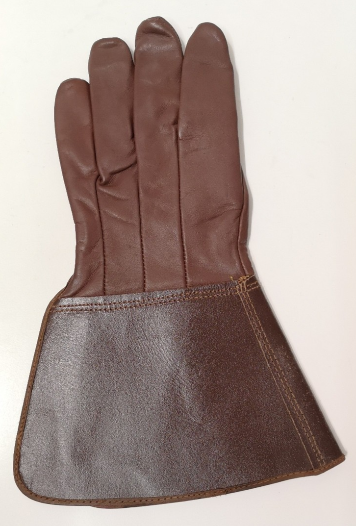 Vintage Canadian Pilot/Aircrew Brown Leather Glove Left Hand only Size Medium