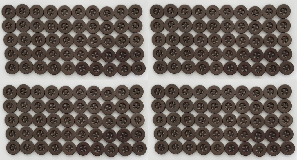 200 Vintage Buttons 4 Hole Army Shirt Grey Size 11.3mm NOS