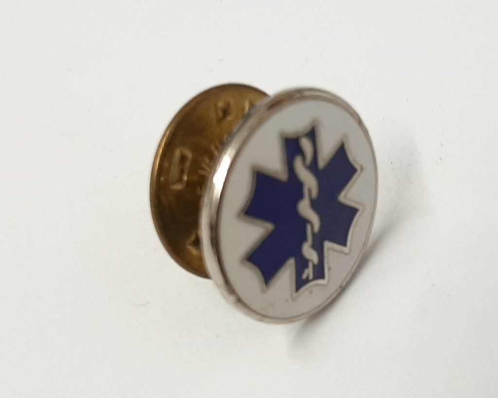 Genuine Vintage Ambulance Service Small Star of Life Enamelled Pin Badge