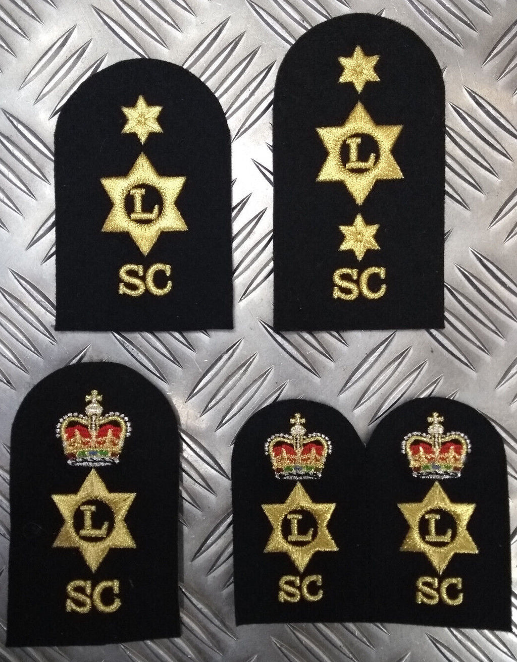 Royal Navy Logistics (L) Supply Chain (SC) Embroidered Qualification Patches