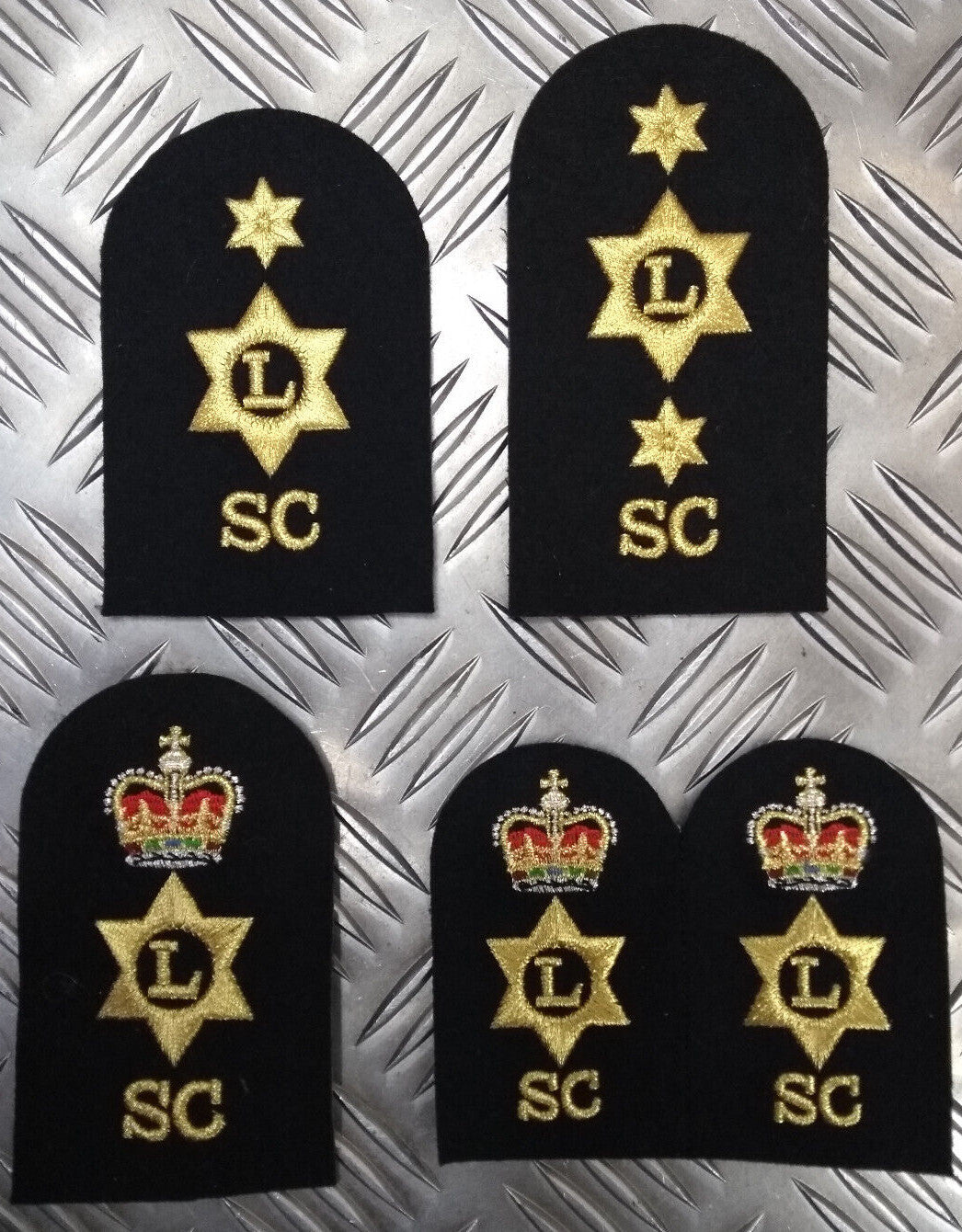 Royal Navy Logistics (L) Supply Chain (SC) Embroidered Qualification Patches
