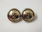 Genuine Nigerian Navy Issue Eagle and Anchor Insignia Ring Back Buttons X2 V0349