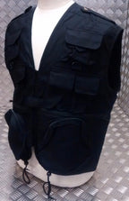 Fishing Hunters Photographers Multi Pocket Vest Stealth Black - NEW