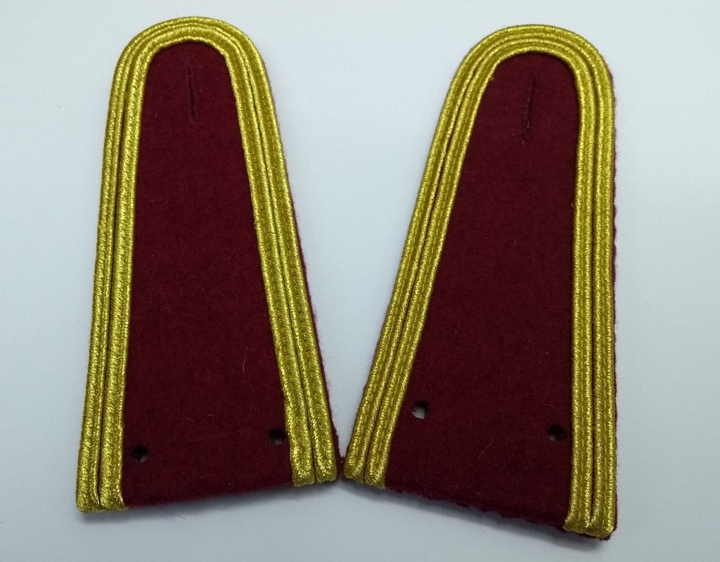 Senior Officer Shoulder Boards Abu Dhabi Obsolete Stock Maroon Melton Gold Braid