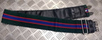 Genuine British Green With Red/Blue Stripes Double Buckles Stable Belt