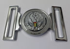 Abu Dhabi Buckle UAE Chrome Insignia Belt Locket Clasp Made in England 53mm