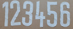 Genuine Vintage W German White Sports Sew on Numbers 1-14 1970`s- NEW