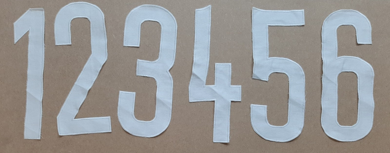 Genuine Vintage W German White Sports Sew on Numbers 1-14 1970`s- NEW
