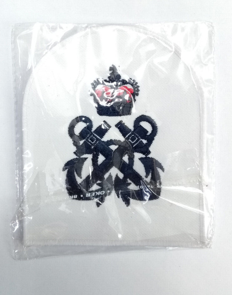 Royal Navy Petty Officer Qualification Patch Blue on White