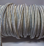 Silver Metallised Polyester Russia Braid 4mm Made by Wyedean - NEW