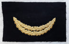 General Officer British Oakleaf Gold Mylar 2 Row Sprig Uncut on Cloth