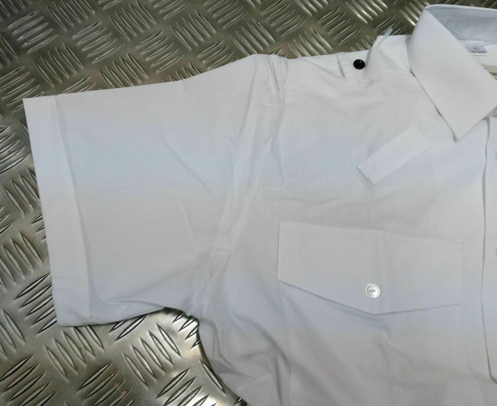 Dress Shirt White Short Sleeves Security Style Size 14.5" Collar NEW