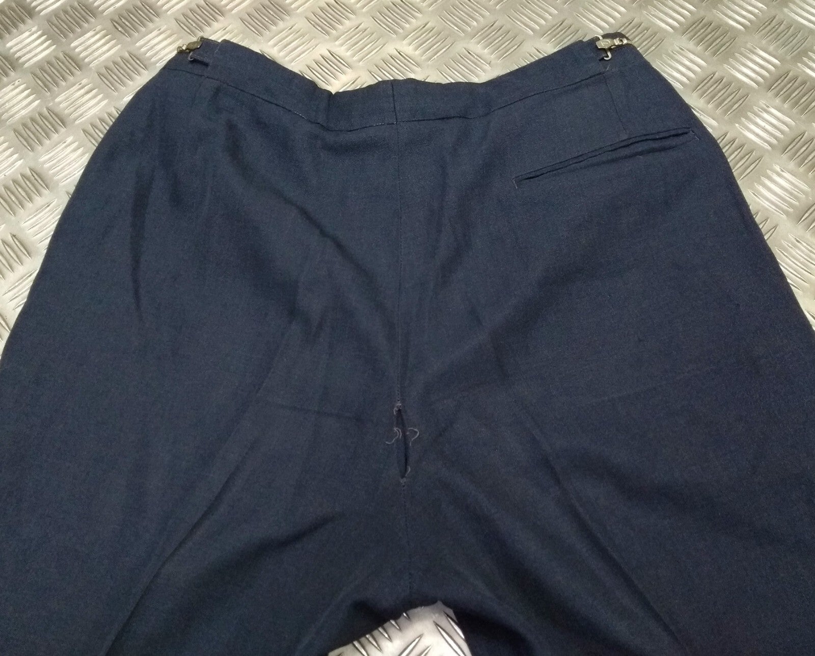 Vintage Trousers RAF Royal Air Force Dress Old Pattern Air Force Blue Grey Colour Waist 35"