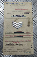 Genuine1951 Vintage British Army Inspectorate of Stores Metal Badge Sample Card