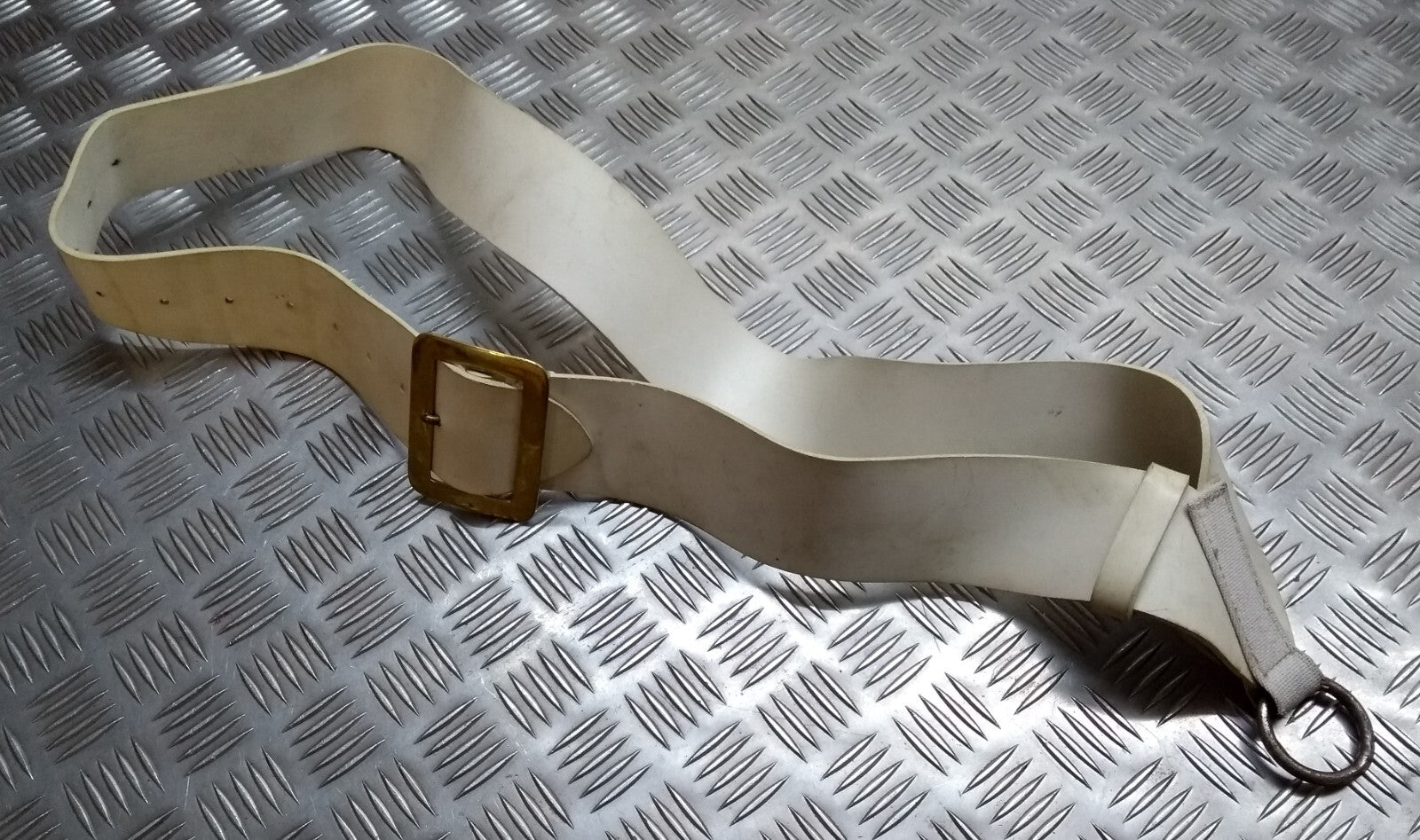 White Sling Drum Strap PVC British & Cavalry Type Bandsmen Cross Belt