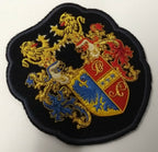 British Made Large Gold Wire Embroidered Coat of Arms Insignia Badge
