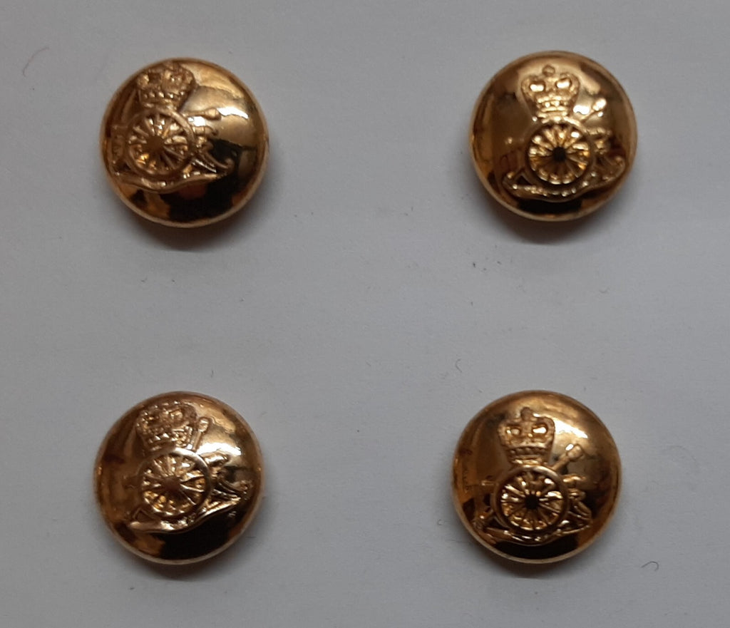 Royal Artillery Buttons 22L Small British Army Mounted R.A Cannon Insignia