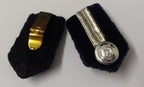 Oman Gorgets Collar Tabs Blue Velvet & Silver Detail Officers Insignia Buttons