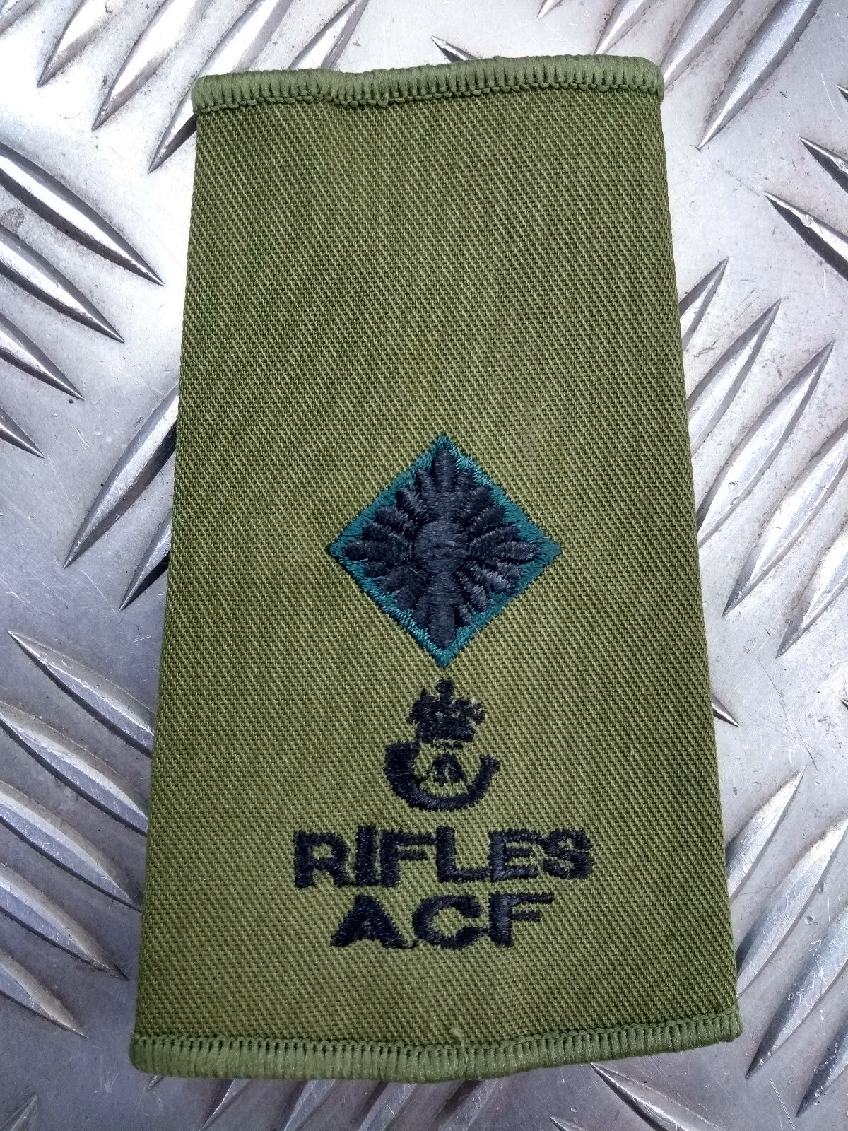 Rifles ACF OD Green Rank Slides Genuine British Army - NEW