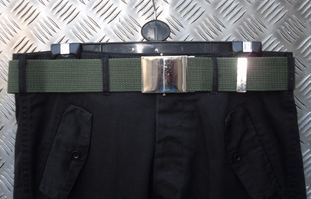 Military Style 2" Canvas Web Roll Buckle Parade Trouser Belt Unisex All Colours