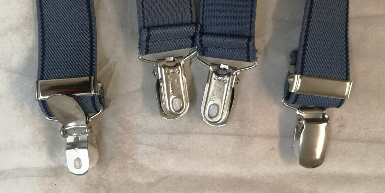Various Clip-On / Button Elastic Braces / Suspenders Adjustable