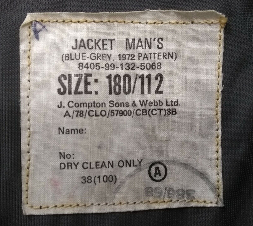RAF Vintage Royal Air Force Jacket G P General Purpose Blue Grey 112cm