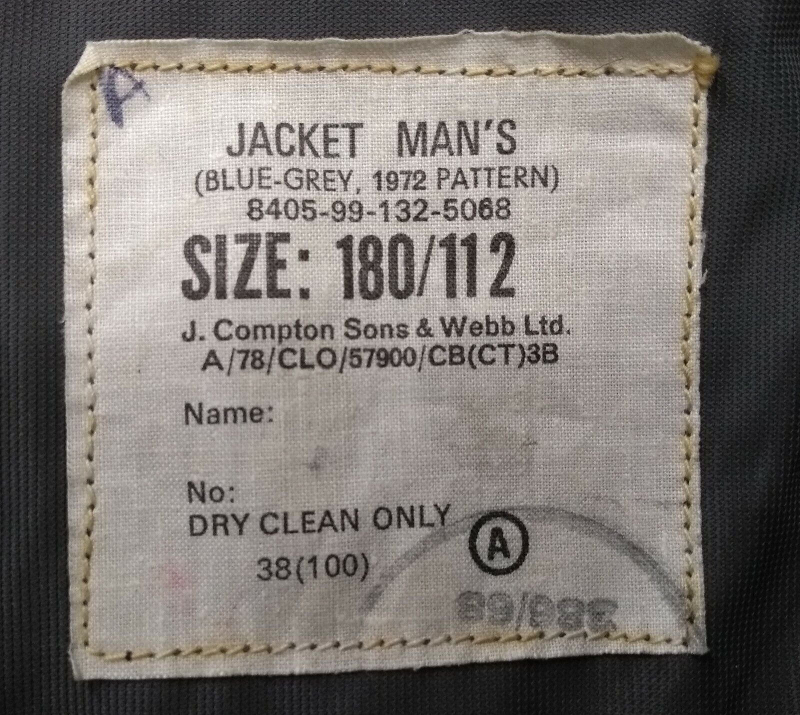 RAF Vintage Royal Air Force Jacket G P General Purpose Blue Grey 112cm