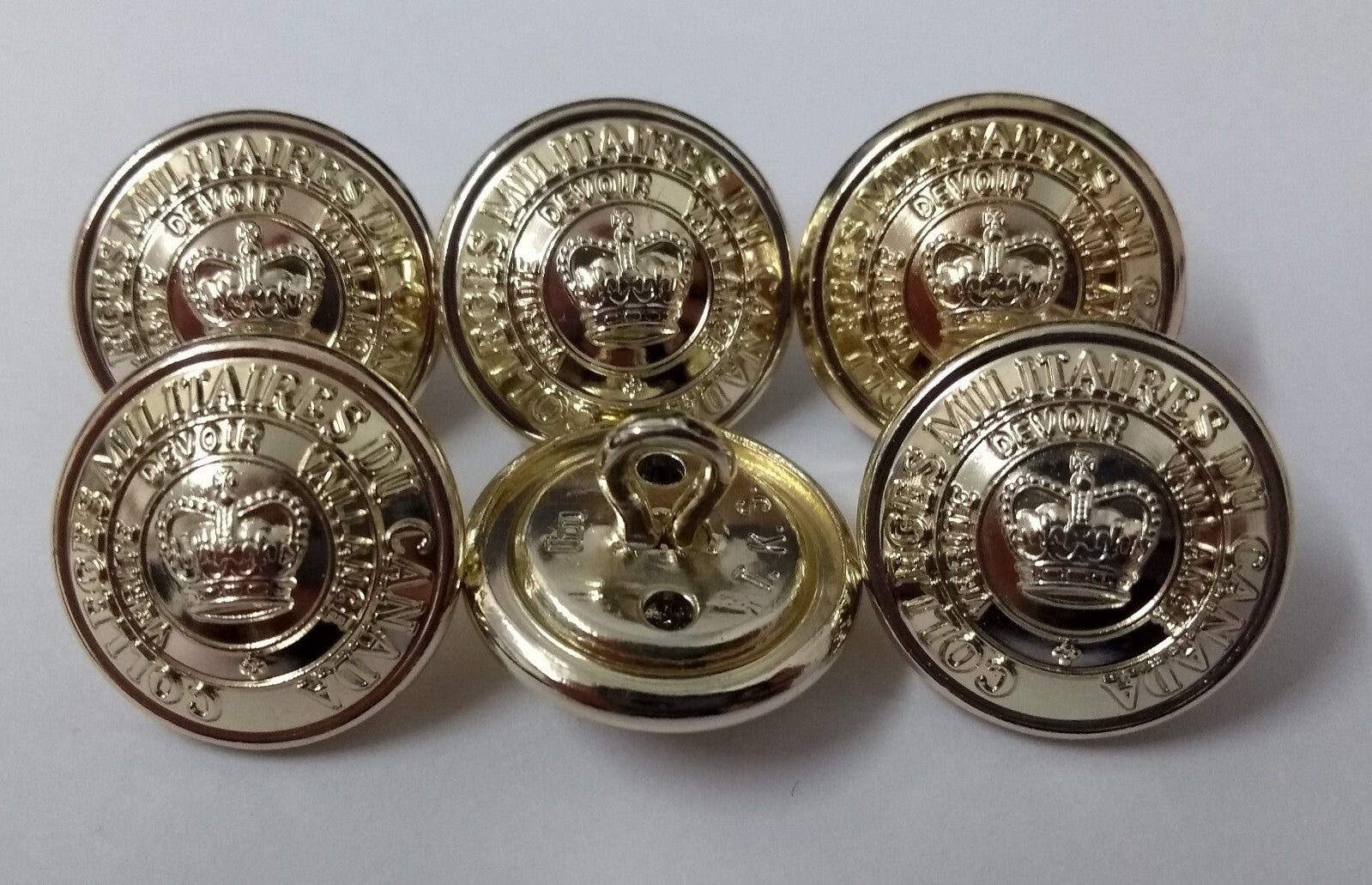 Genuine Canadian Colleges Militaires DU Canada 19mm Dress Buttons X10 ASBT136