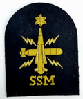 Royal Navy Sensors Submarine SSM Wire Braided Black & Gold Qualification Patch