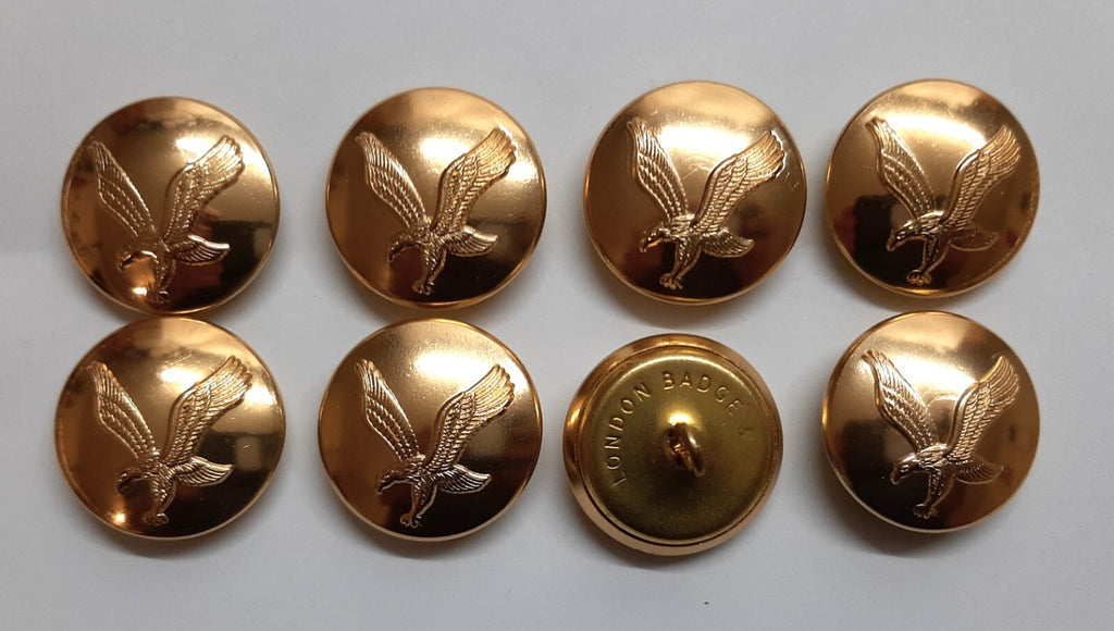 AAC Large Buttons British Army Air Corps Insignia 40L Gold No1/2 Dress X8