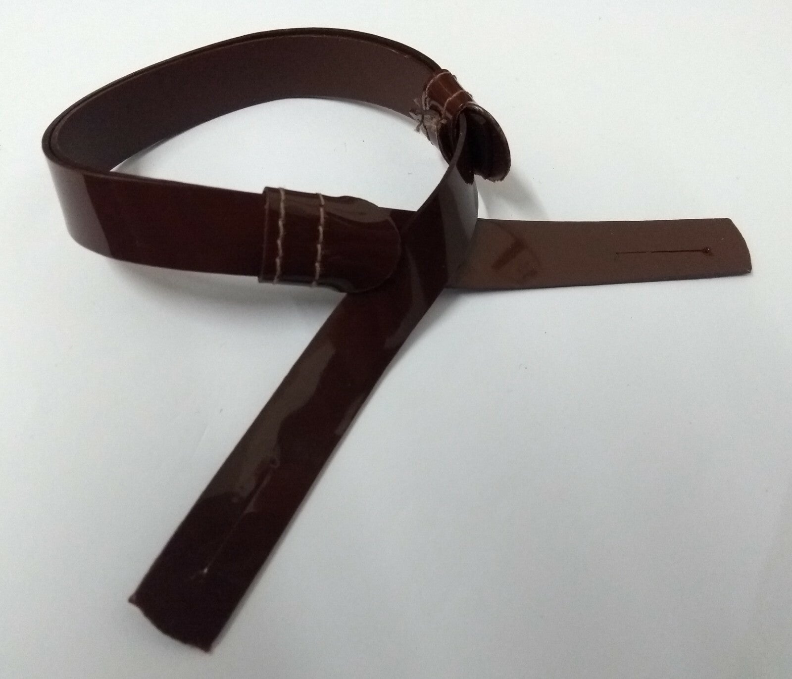 Genuine Issue Hi Sheen Brown 1/2" Dress Hat Adjustable Chinstrap