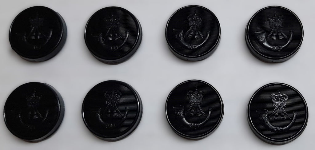 The Rifles Regimental No2 Ring Back Black Button Set British Army Insignia O/R