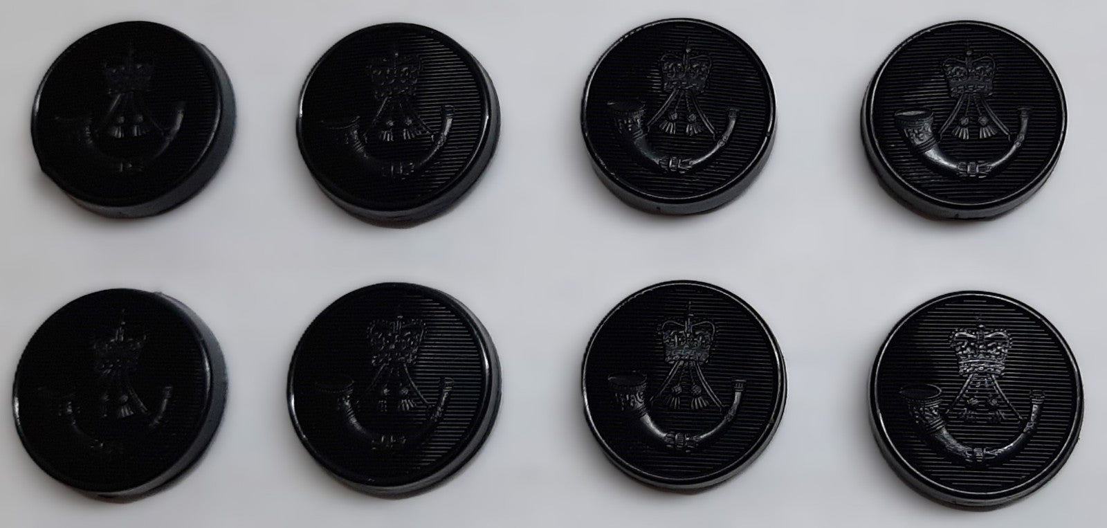 The Rifles Regimental No2 Ring Back Black Button Set British Army Insignia O/R