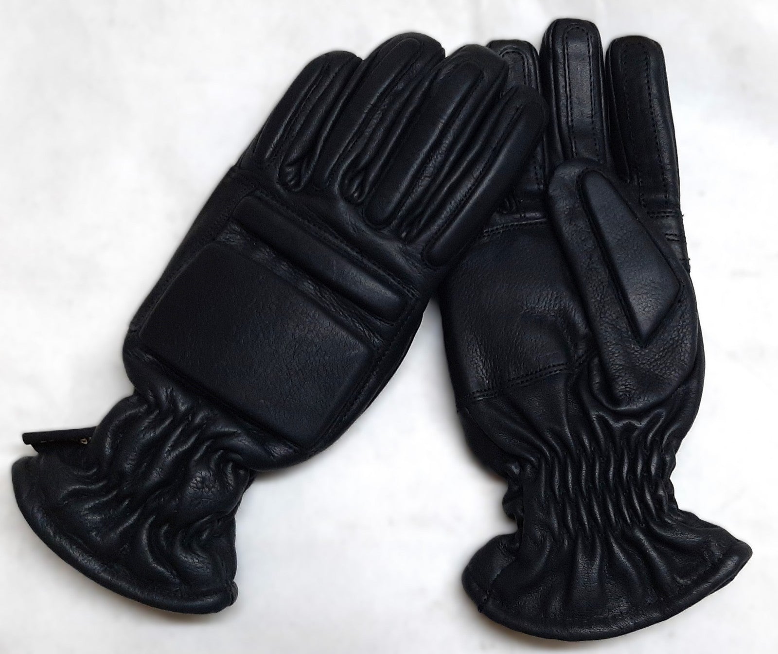 Cut Resistant Gloves Leather Knuckle and Back Hand Protection Riot Public Order