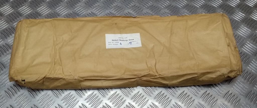Vintage 70s Holdall Carry All EX Large Vinyl Discharge Green British Surplus NOS