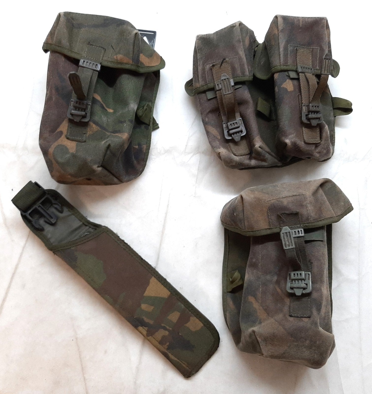 DPM Webbing Pouches Job Lot of 4 Assorted Items For Collectors Spares or Repairs