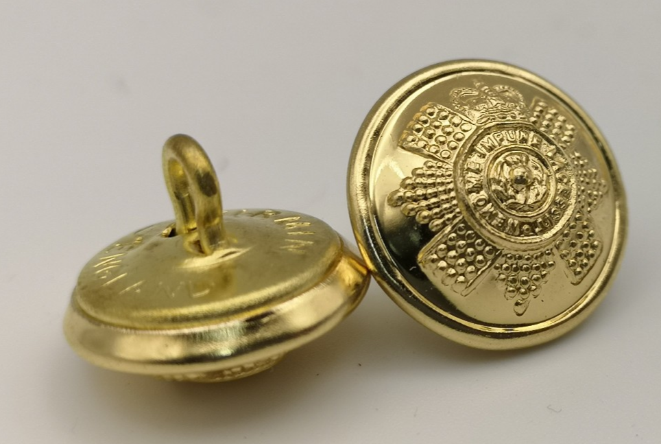 Scots Guards Dress Buttons Offc. Gold Coloured 22L Size