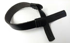 Genuine Issue Black Leather Dress Hat 5/8" Adjustable Chin Strap
