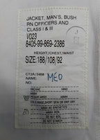 RN Officers Jacket White Bush Class 1 & 3 Royal Navy Dress 108cm
