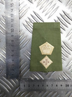 Khaki Edged OD Green Lieutenant Colonel Rank Slide Epaulette - NEW