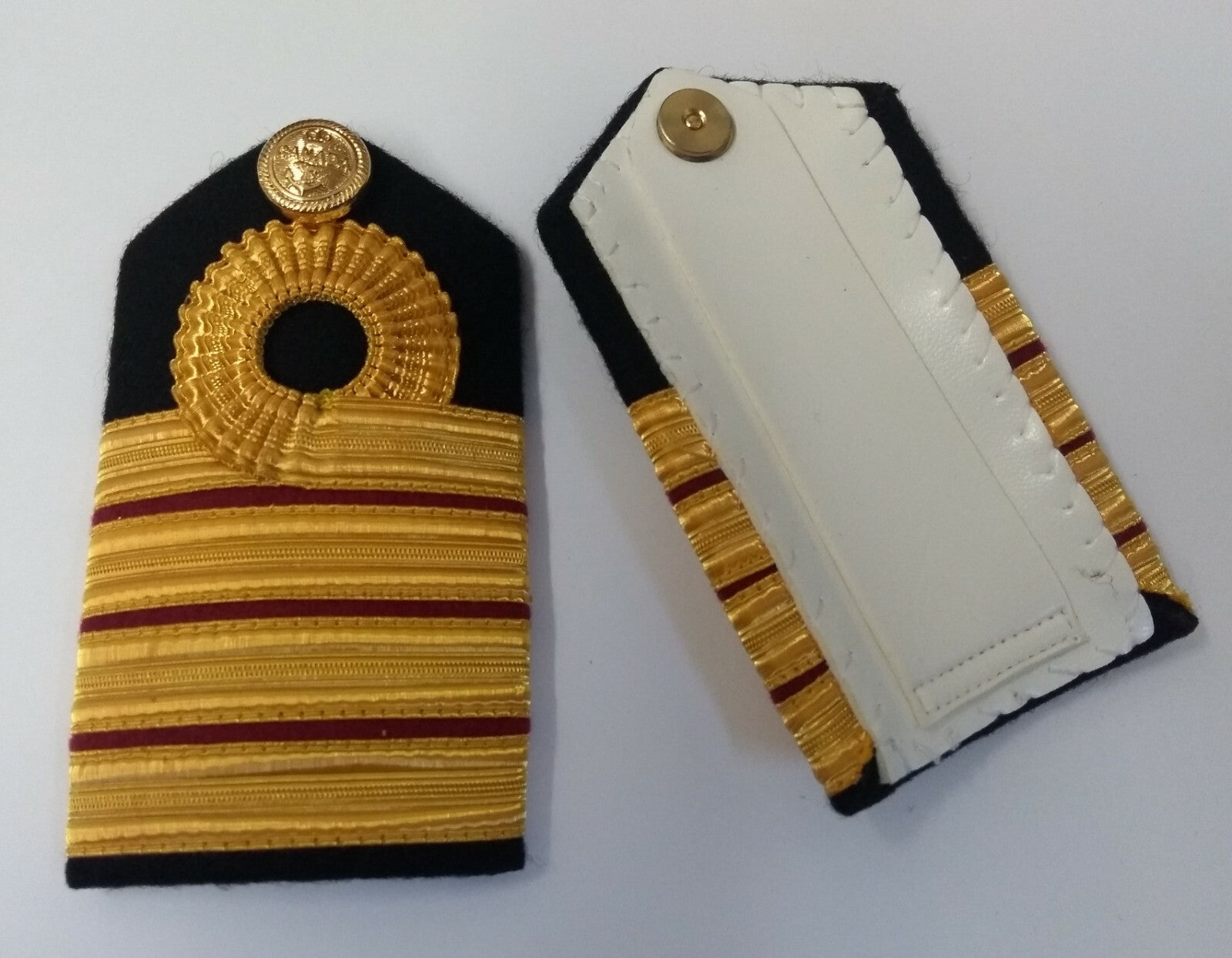 Genuine Canadian Naval Female Gold Wire Rank Shoulder Boards Epaulettes LFS13