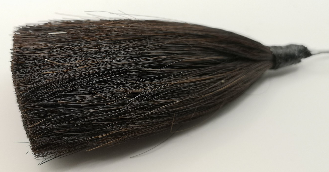 Dark Brown Horse Hair Hat Tuft Plume / Hackle