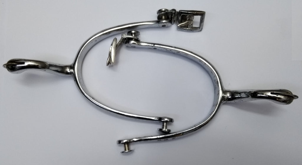 British Army Spurs Chrome With Boot Chains Household Cavalry HCav Swan Neck