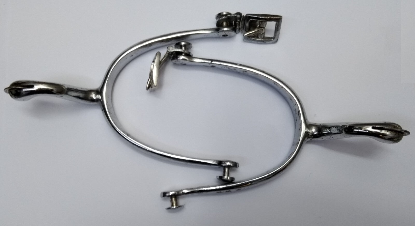 British Army Spurs Chrome With Boot Chains Household Cavalry HCav Swan Neck