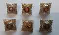 Army Rank Stars British Bath Pips Officer X6 Assorted Batch no Fittings