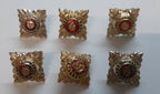Army Rank Stars British Bath Pips Officer X6 Assorted Batch no Fittings