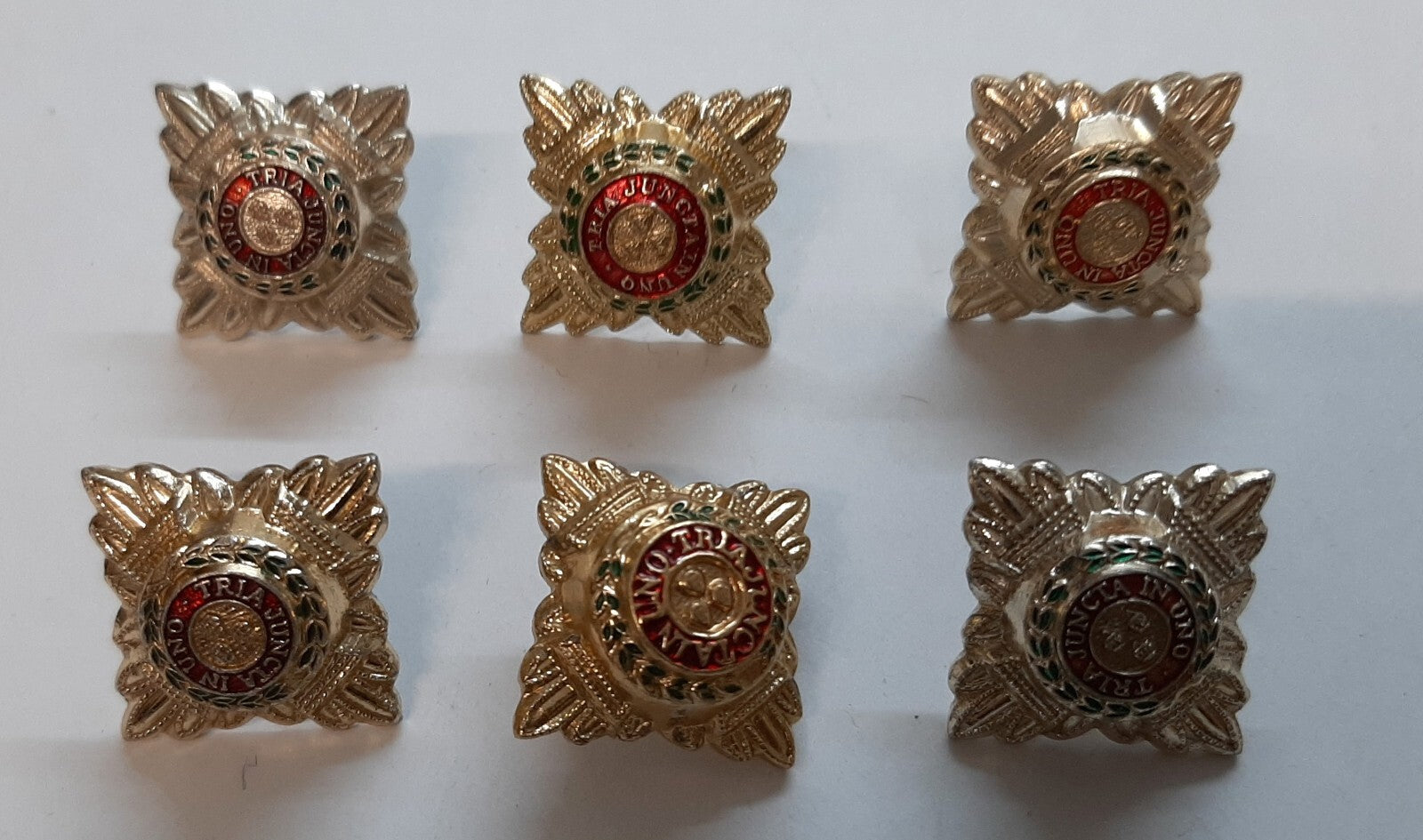 Army Rank Stars British Bath Pips Officer X6 Assorted Batch no Fittings