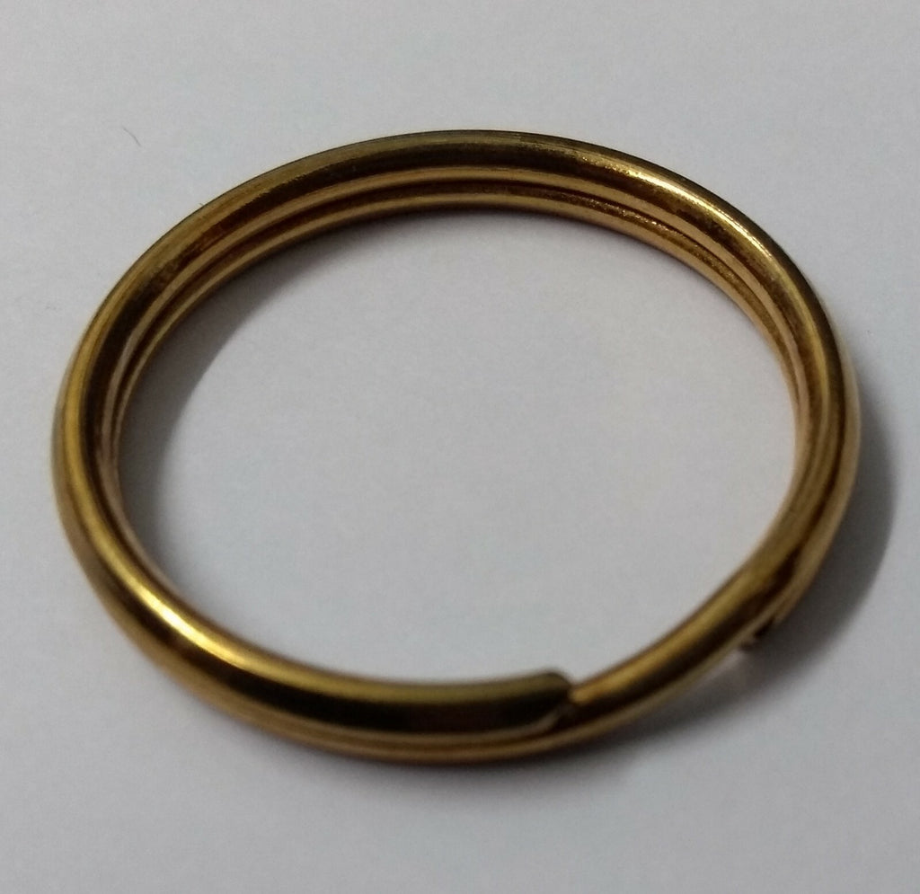 Genuine British Issue Brass Colour 1" Medium Size Split Rings X4 STD63