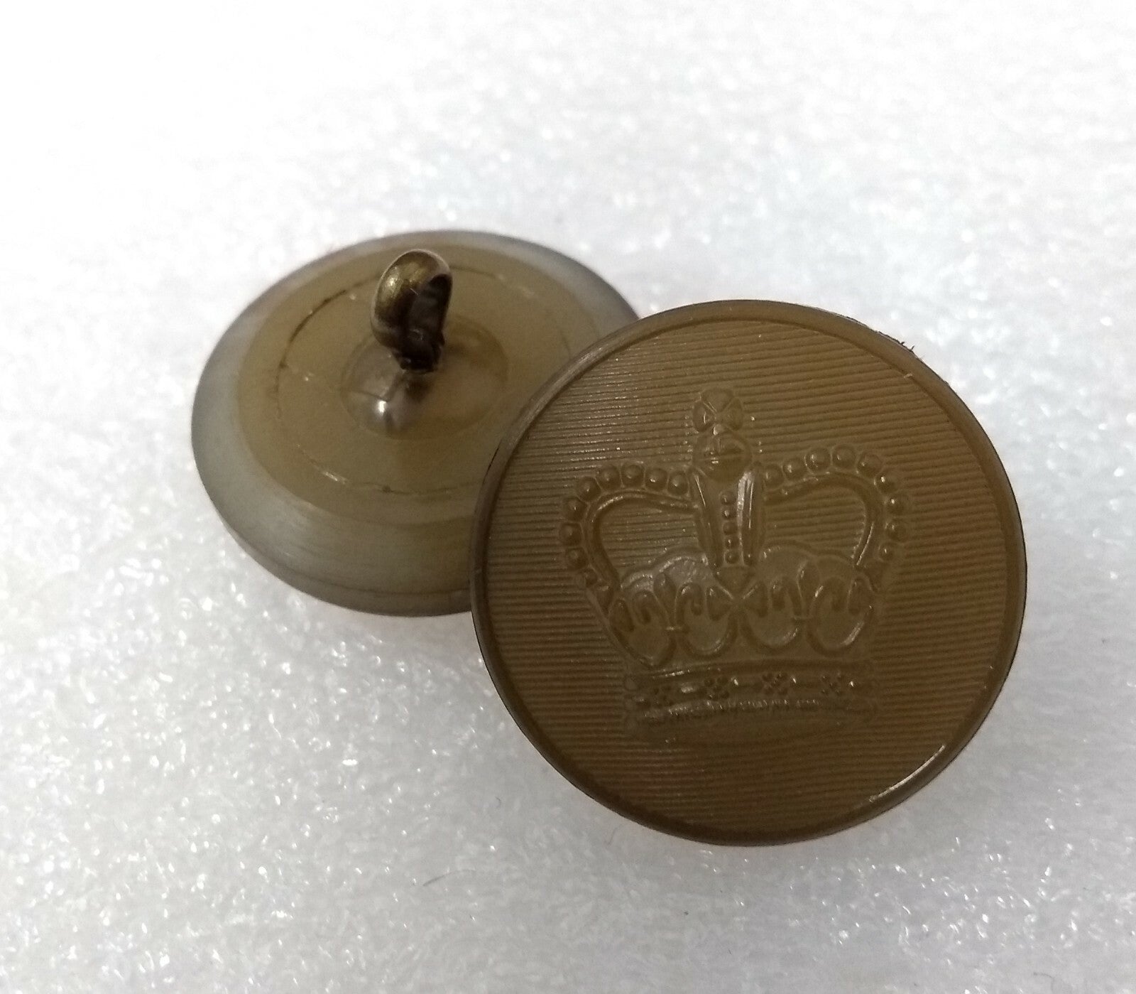 Genuine Vintage British Issue St Edwards Crown Khaki Buff Buttons 40L