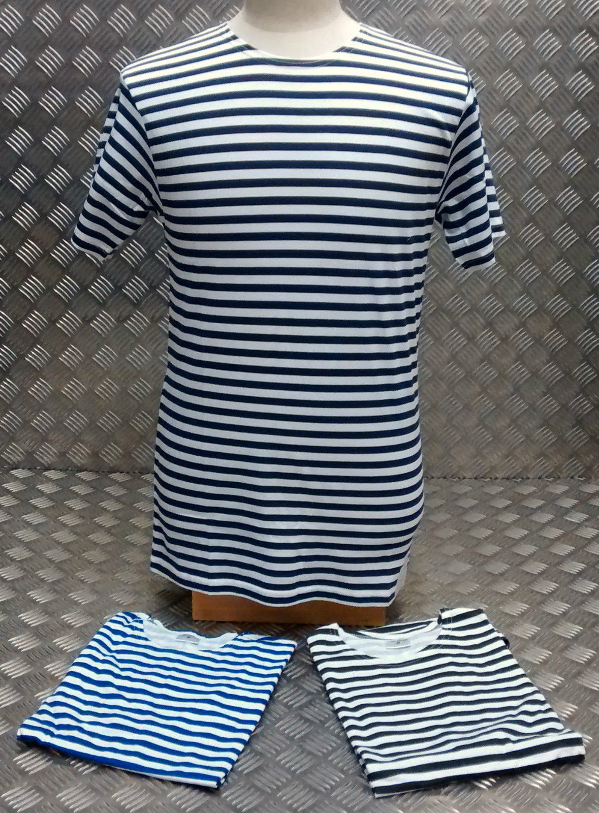 Russian / Soviet / USSR / CCCP Short Sleeve Stripy Sailors Telnyashka T-Shirt
